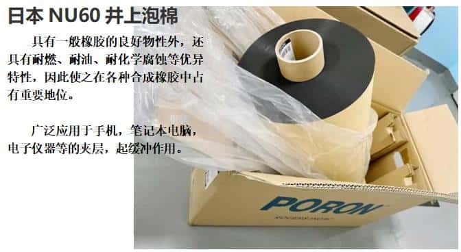 NU60井上泡棉、井上聚氨酯泡棉NU60-1.2T模切沖型-500MM*50M