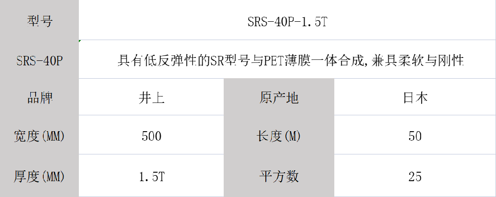 日本SRS-40P井上泡棉
